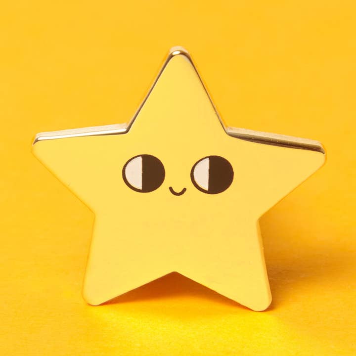 Gold Star - Enamel Pin Badge for wholesale by Higglebees