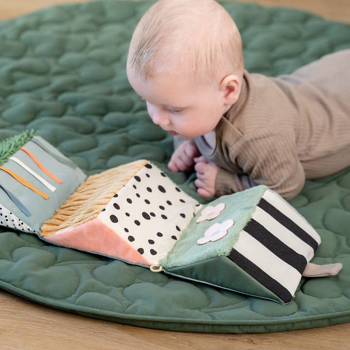 Done by Deer - Wholesale Crinkle Tag Toy - Baby - Fold-out sensory mirror Tiny farm Colour mix2