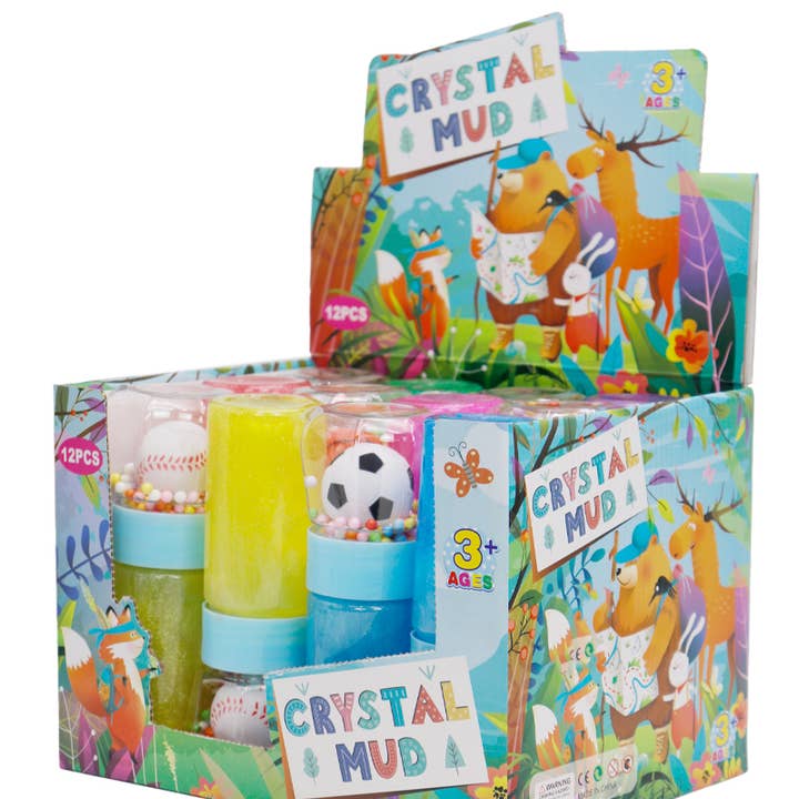 Cap Zone - Wholesale Putty/Slime - Kids - Sports Ball Colorful Foam Ball Slime Tube