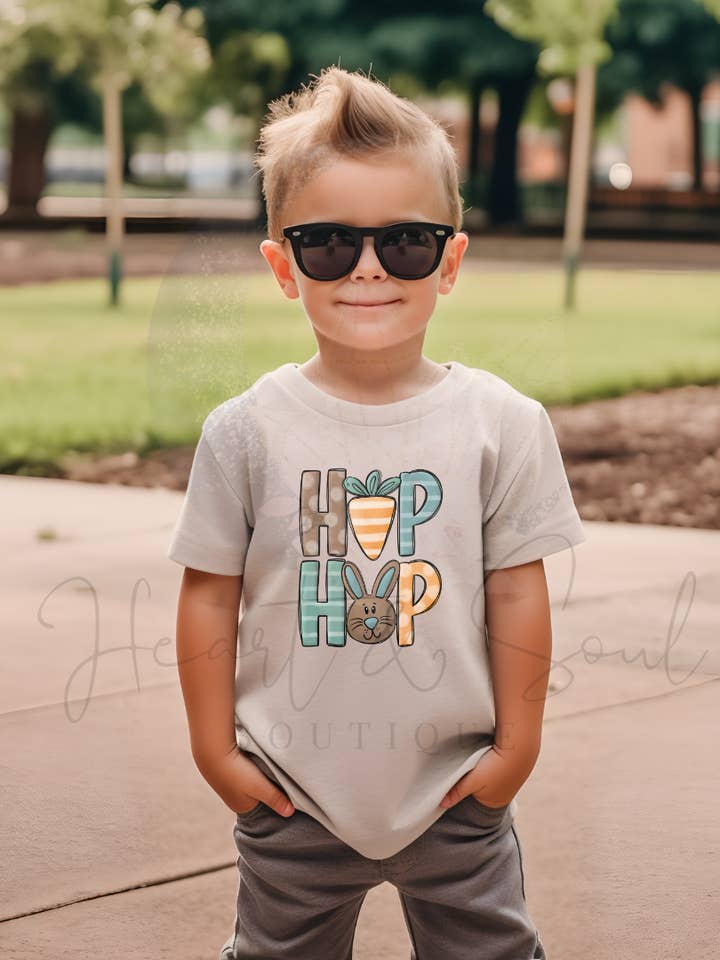 Hip Hop Kids easter tshirt for wholesale by Heart & Soul Boutique
