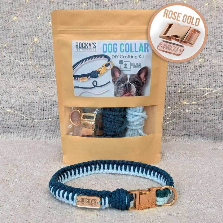 Rocky's Pet Products - Wholesale DIY Craft Kit - Make Your Own Dog Collar Craft Kit Blue3
