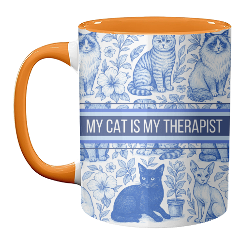 ART WOW – wholesale Coffee mug – Mugs 'My Cat Is My Therapist toile'8