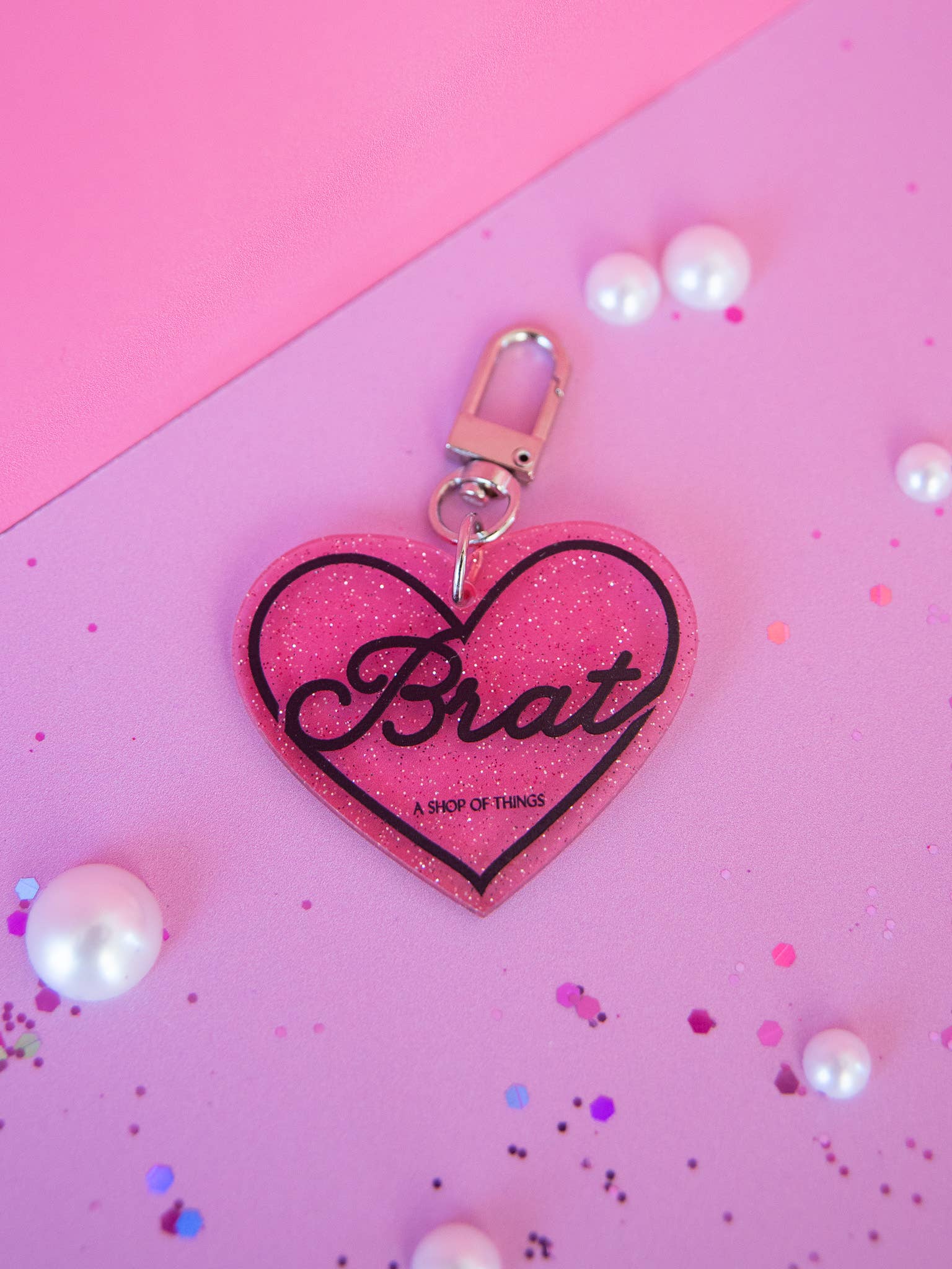 A Shop of Things - Wholesale Keychain - Women's - Brat keychain- Pink1