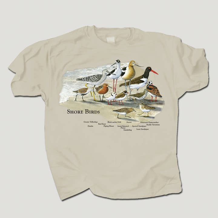 Atlas Screen Printing - Wholesale Screen Printed T-Shirt - Unisex - Shorebirds 100% HW Cotton Adult T-shirt0
