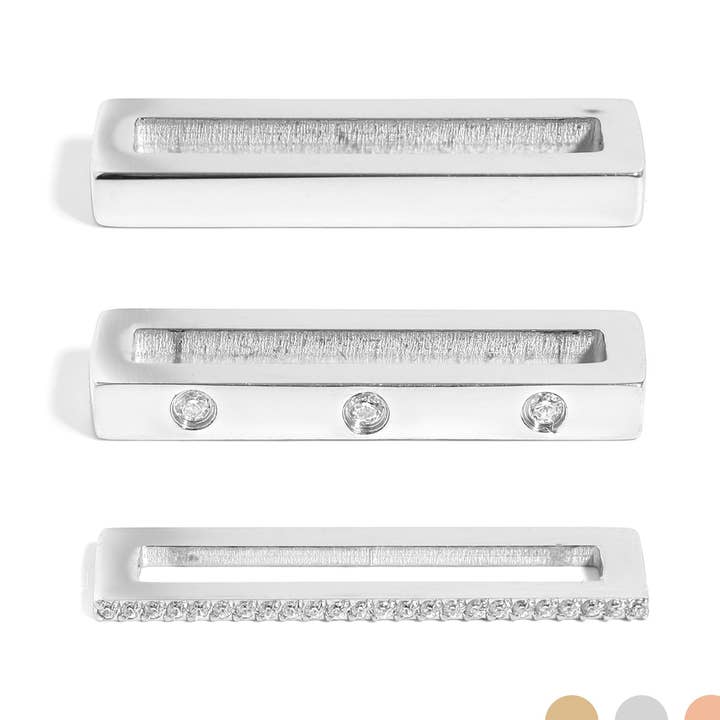 Ensemble de 3 breloques pour montre connectée en acier inoxydable gravable pour la vente par WJW