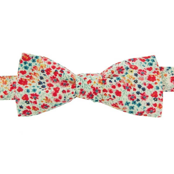 Coral Phoebe Liberty bow tie for wholesale by Le Colonel