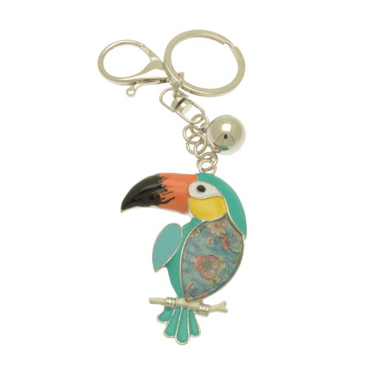 Porte-clés Turquoise Toucan pour la vente par Miss Milly Limited