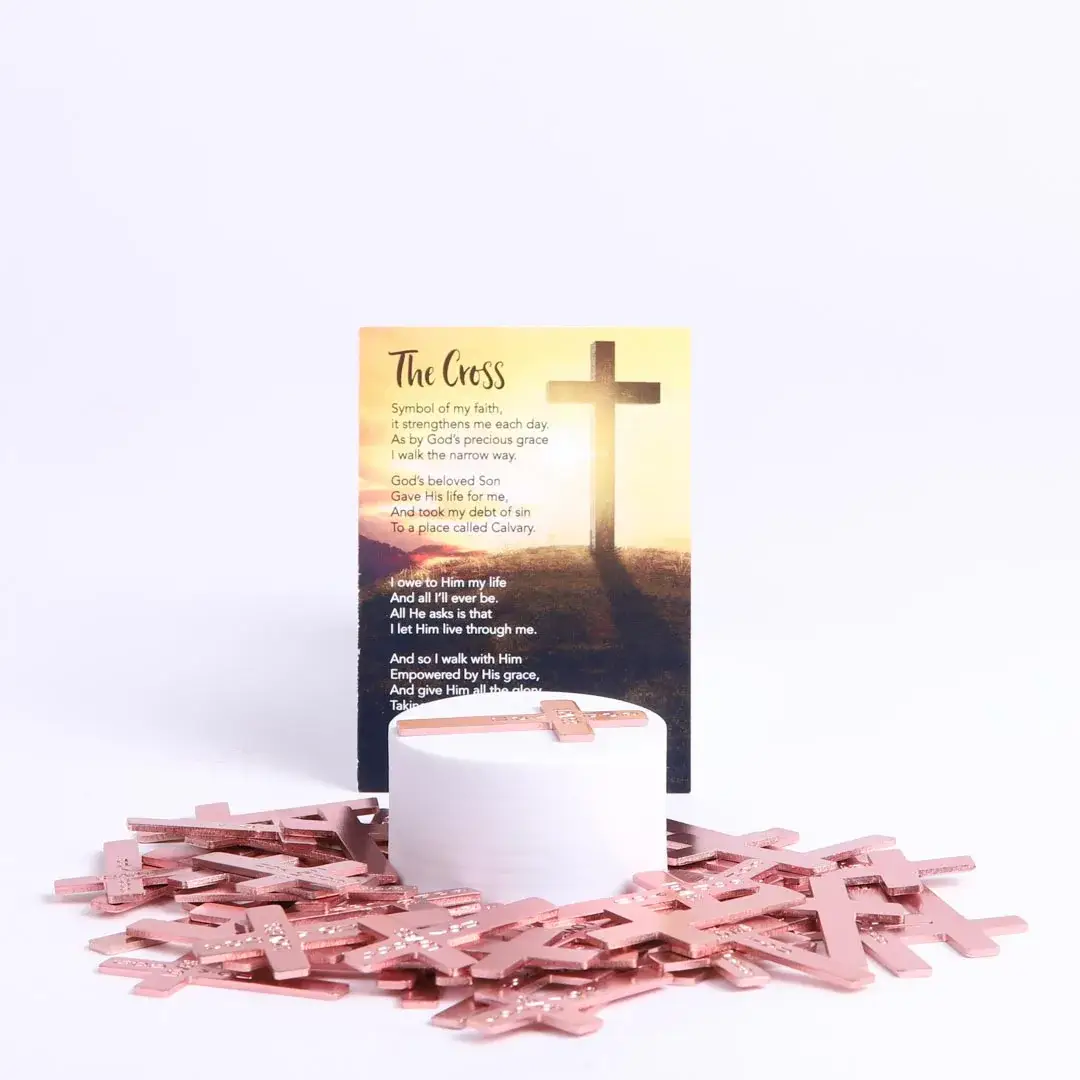 Swanson Christian Products - Wholesale Keepsake Coin/Token - Pocket Cross God Loves You Pink - Pack of 502