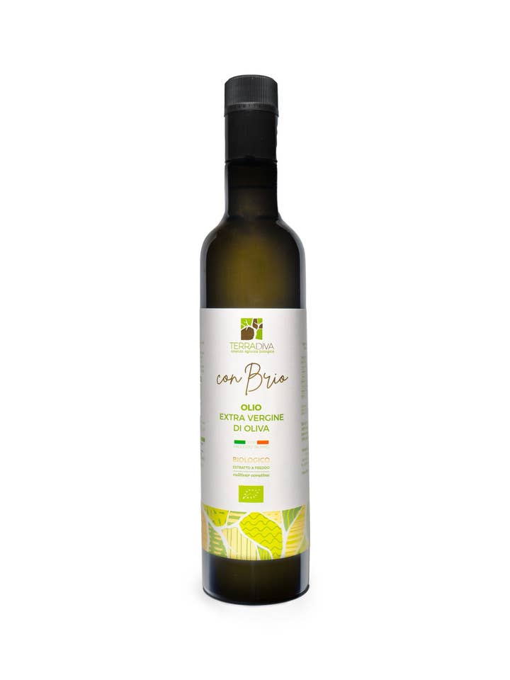 WITH BRIO - Premium organic extra virgin olive oil - Coratina monocultivar for wholesale by Terradiva Azienda Agricola Biologica