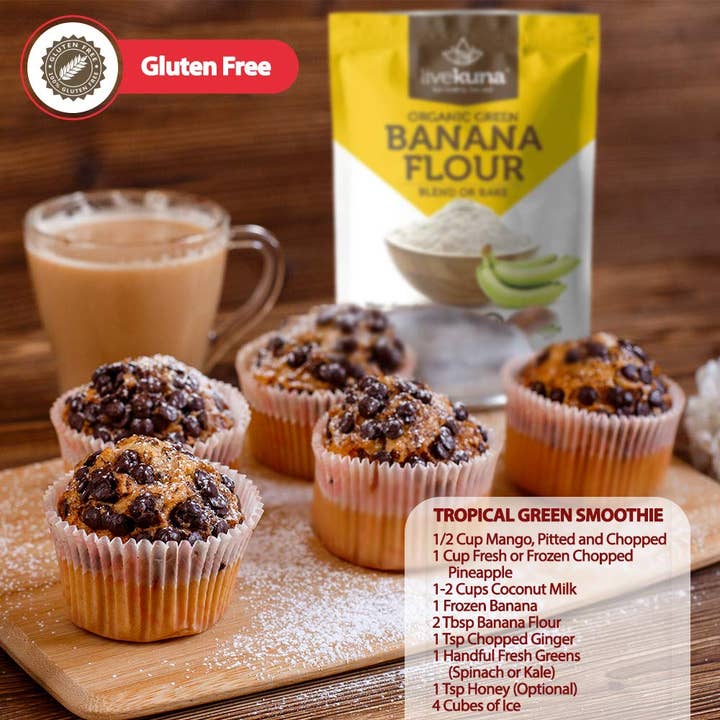 LiveKuna - Wholesale Flour - LiveKuna Organic Banana Flour 32oz - Gluten Free6
