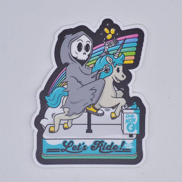 Let's Ride Reaper - klistermärke för wholesale av Metal the Brand