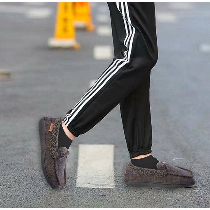 Roxoni - Wholesale Slippers – Men's - Men's Slippers Moccasin Plush Lined House Shoes Fuzzy Furry4