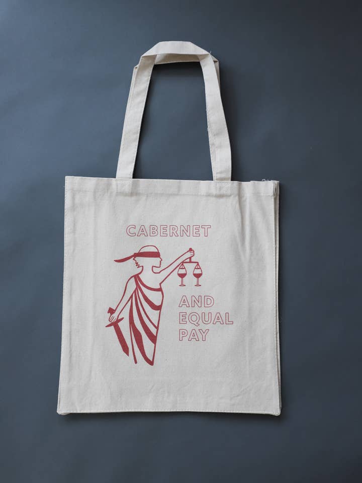 Bolso Tote Cabernet y Salario Igualitario - regalo para el Día de la Madre para venta al por mayor de Overseasoned