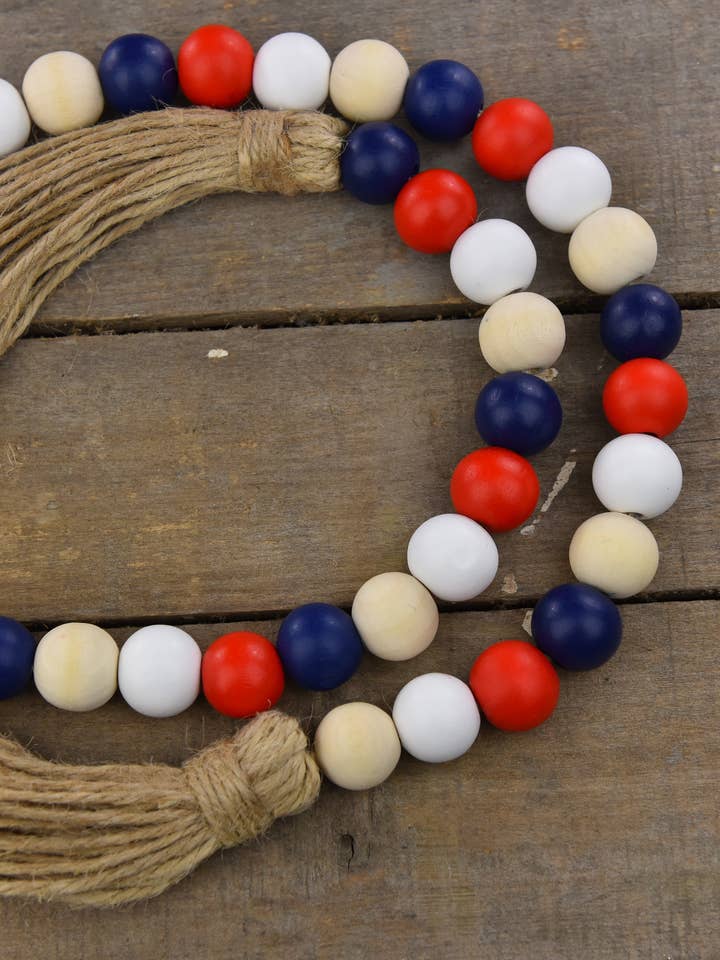 Americana Beaded Strand 37in for wholesale by Wholesale Home Decor