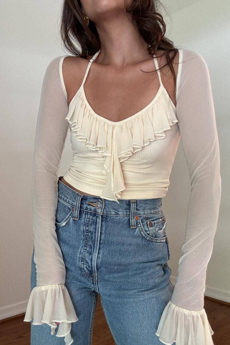 Salty – Blusa - Mulher por atacado – CROP TOP DE MANGA COMPRIDA21