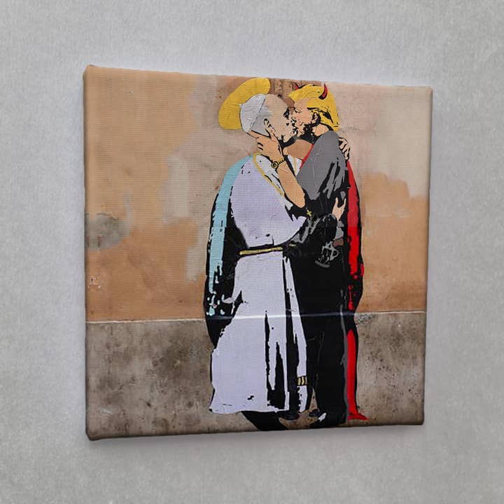 Eicie - Wholesale Art Print - #01436 Trump Pope Street Art Canvas Print