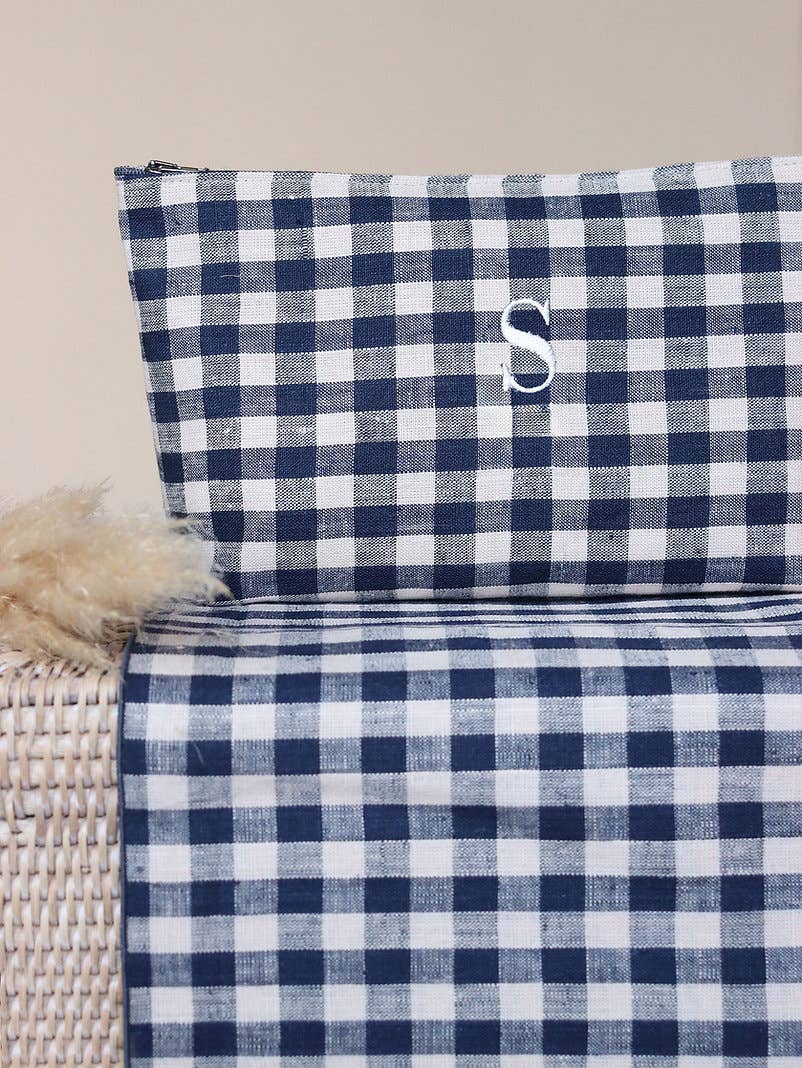 Giardino Segreto – wholesale Pouch – Women’s – QUADRETTO customizable pure linen clutch3