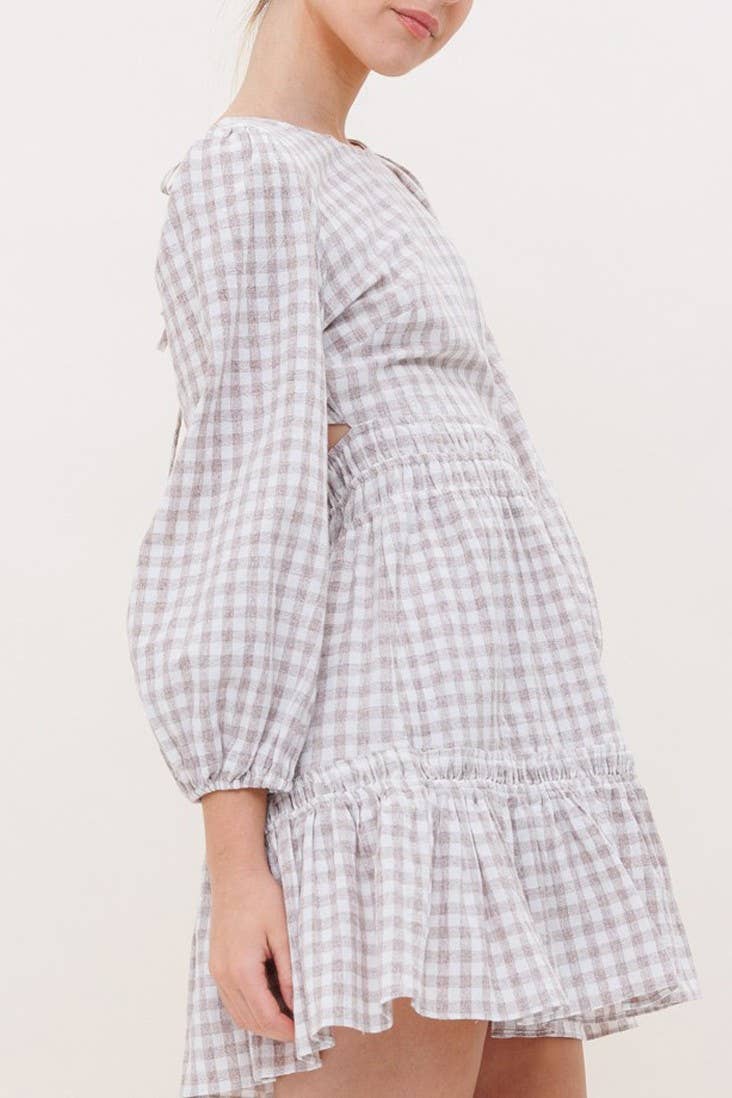 Hersy - Wholesale Dress - Women's - THE GINGHAM GARDEN DRESS - HD004011