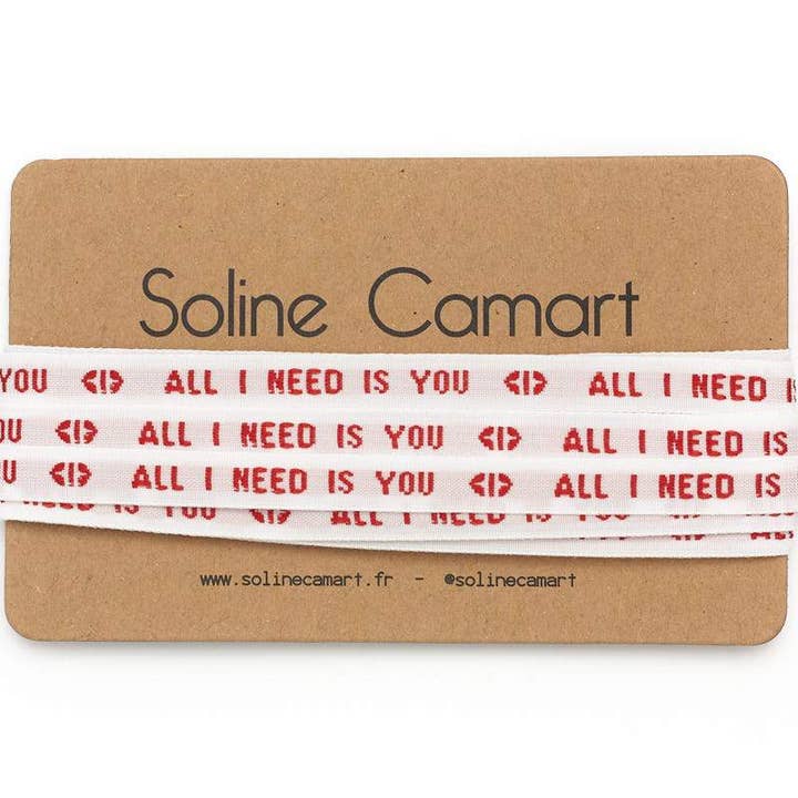 Paar Schnürsenkel: All I Need Is You für den Großhandel von Soline Camart