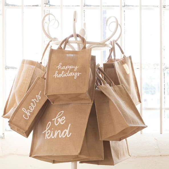 The Little Market - Wholesale Gift Bag - Reusable Gift Tote - Happy Holidays