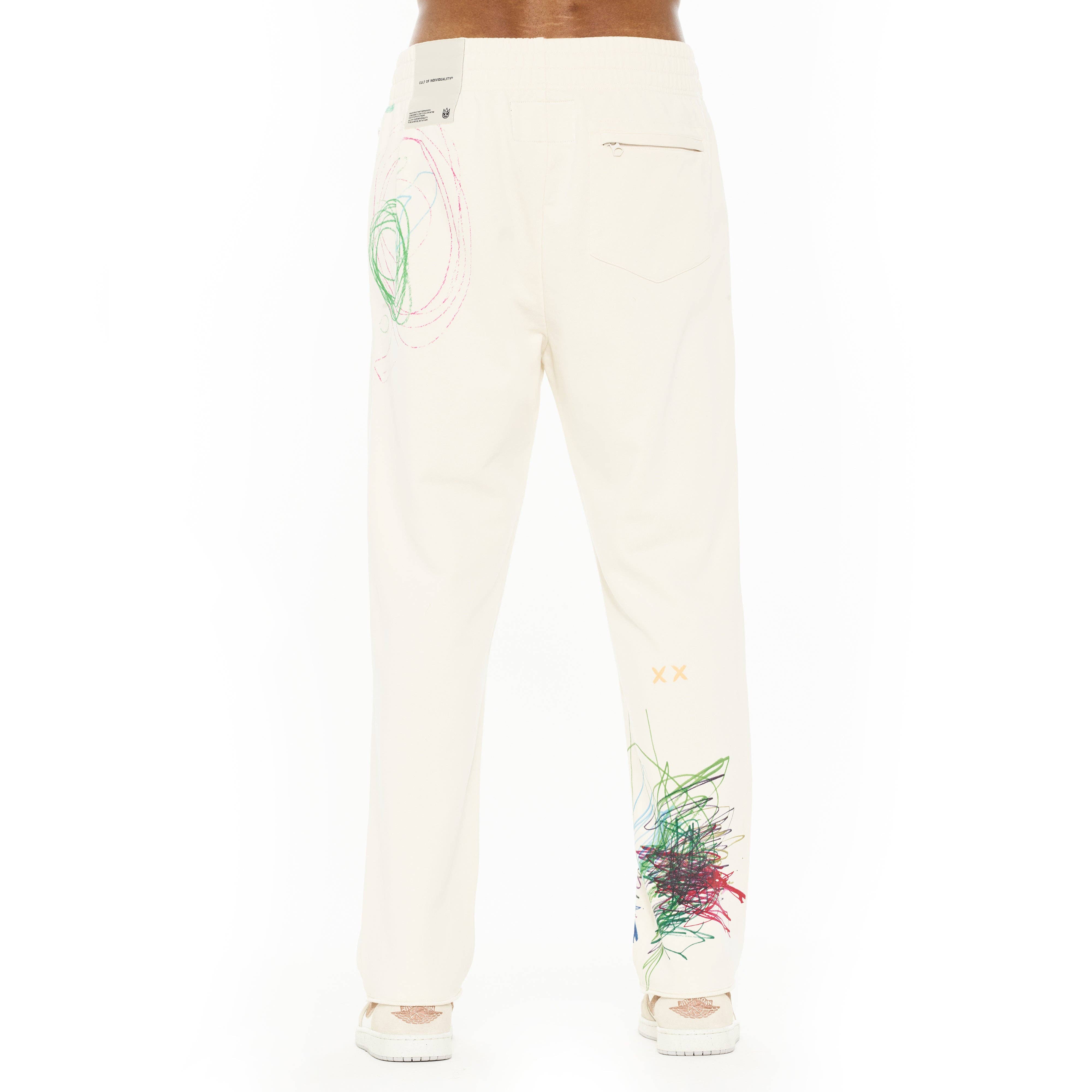 Cult's Open Hem Sweatpants in Winter White for wholesale on Faire2