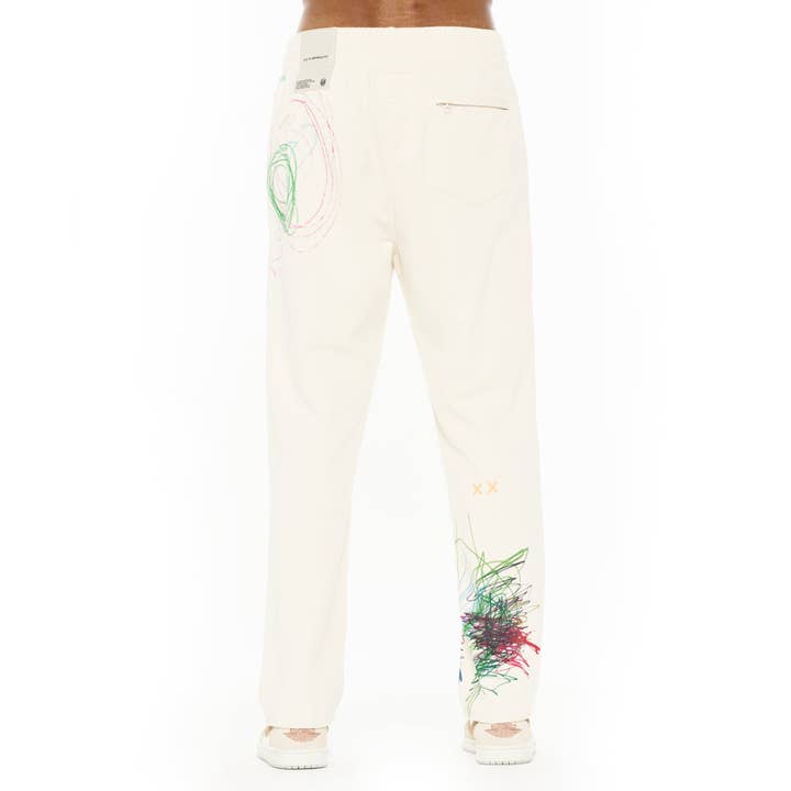 Cult's Open Hem Sweatpants in Winter White for wholesale on Faire2