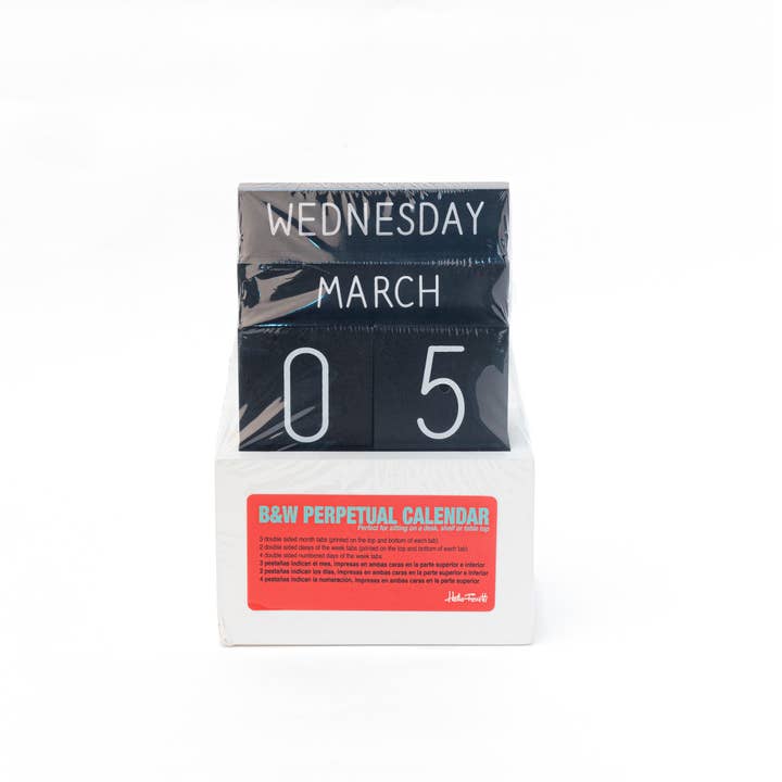 Helio Ferretti - Wholesale Calendar - BLACK WOODEN PERPETUAL CALENDAR HF
