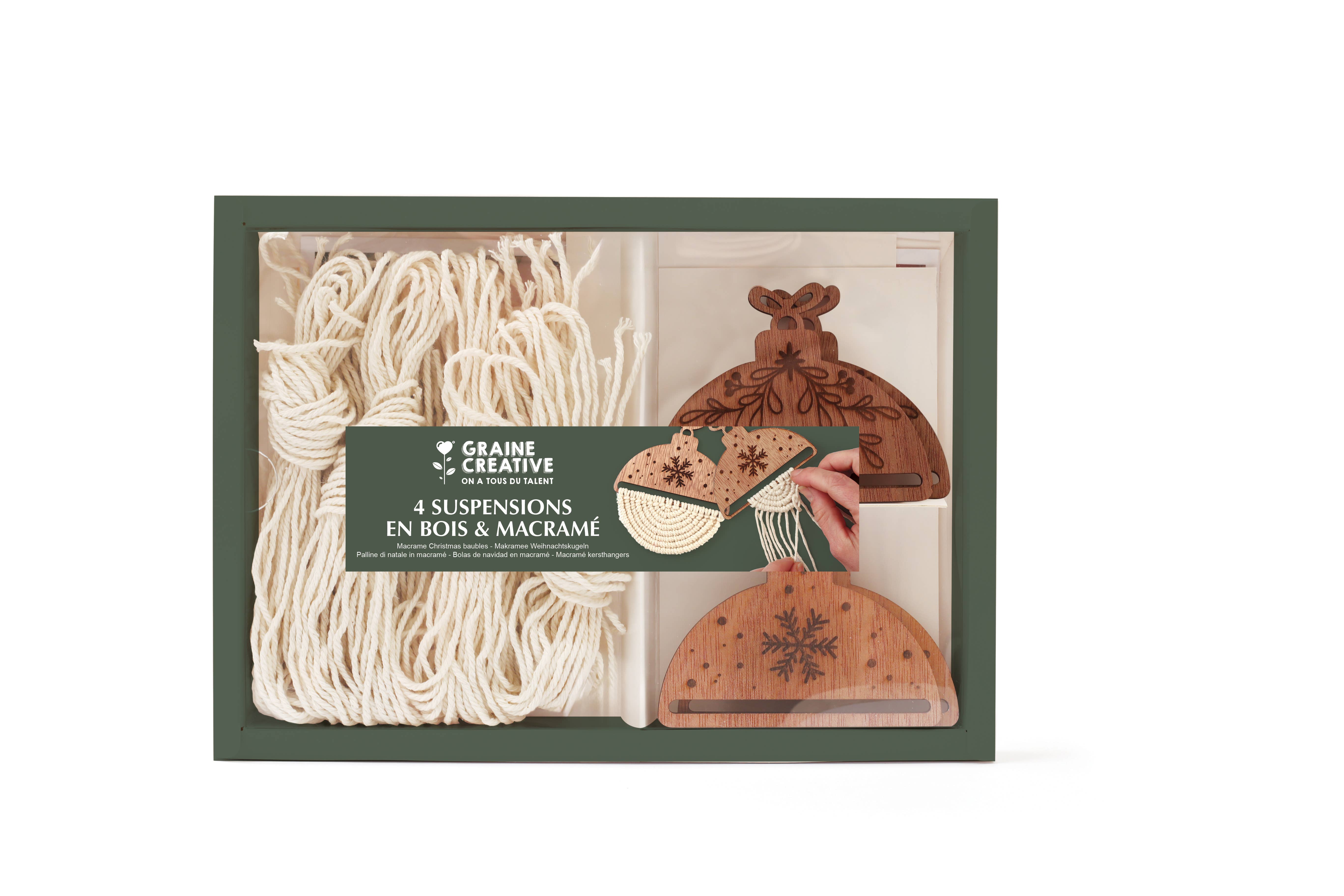 Graine Créative - Wholesale Knitting/Crochet Supplies - MACRAME CHRISTMAS BALL KIT3