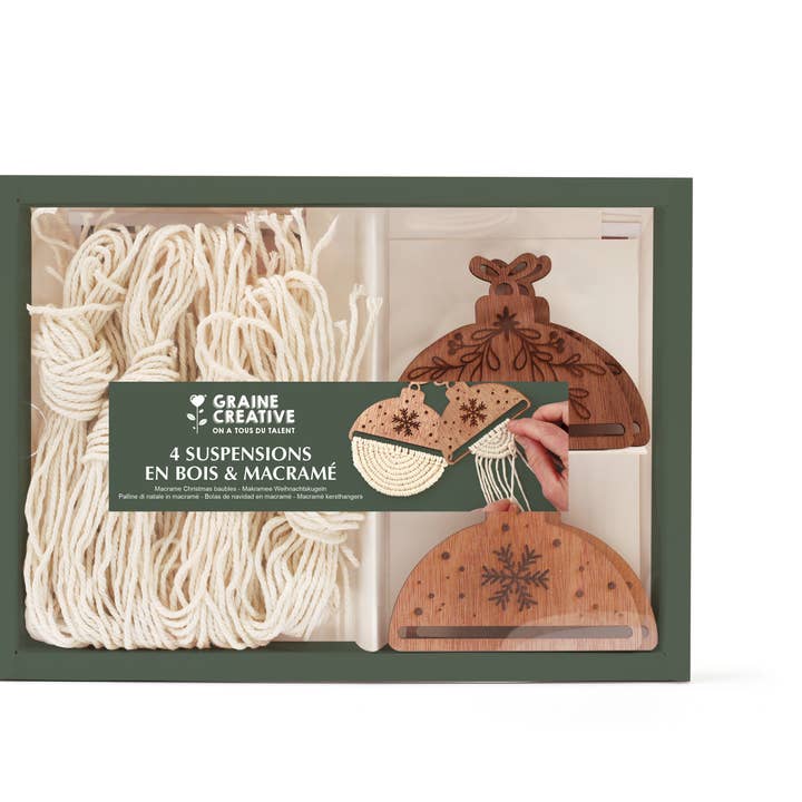 Graine Créative - Wholesale Knitting/Crochet Supplies - MACRAME CHRISTMAS BALL KIT3