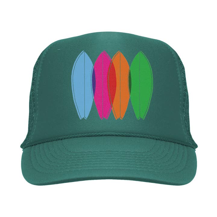 4 Boards Trucker Hat - Green for wholesale by The Poster List