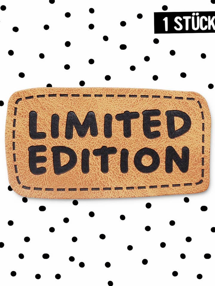 Etichetta in pelle sintetica - edizione limitata *da stirare* per la vendita all'ingrosso da parte di Paul und Clara