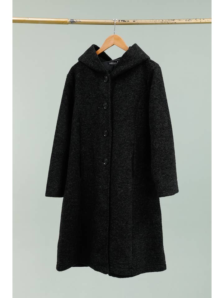 la maison des fibres naturelles - Wholesale Coat - Women's - Long plain wool coat 99320 20% Polyester - 80% Wool11