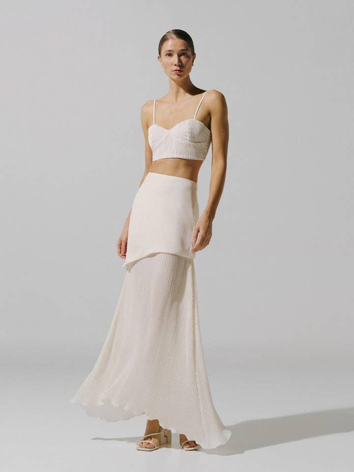 Roma Maxi Skirt Ivory for wholesale by Baobab