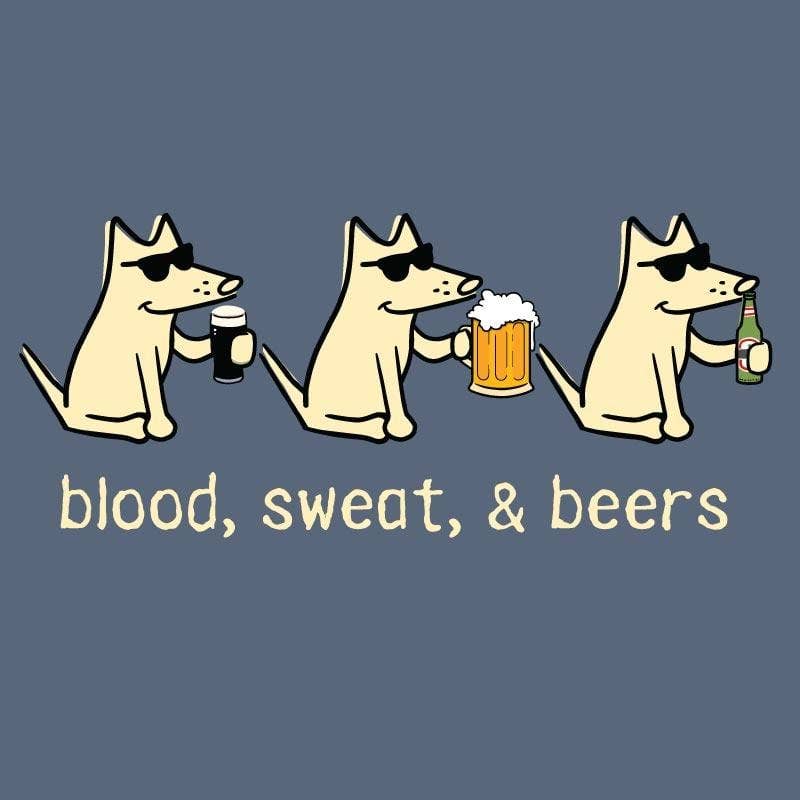 Blue Jean Blood, Sweat, & Beers - Classic Tee for wholesale on Faire1