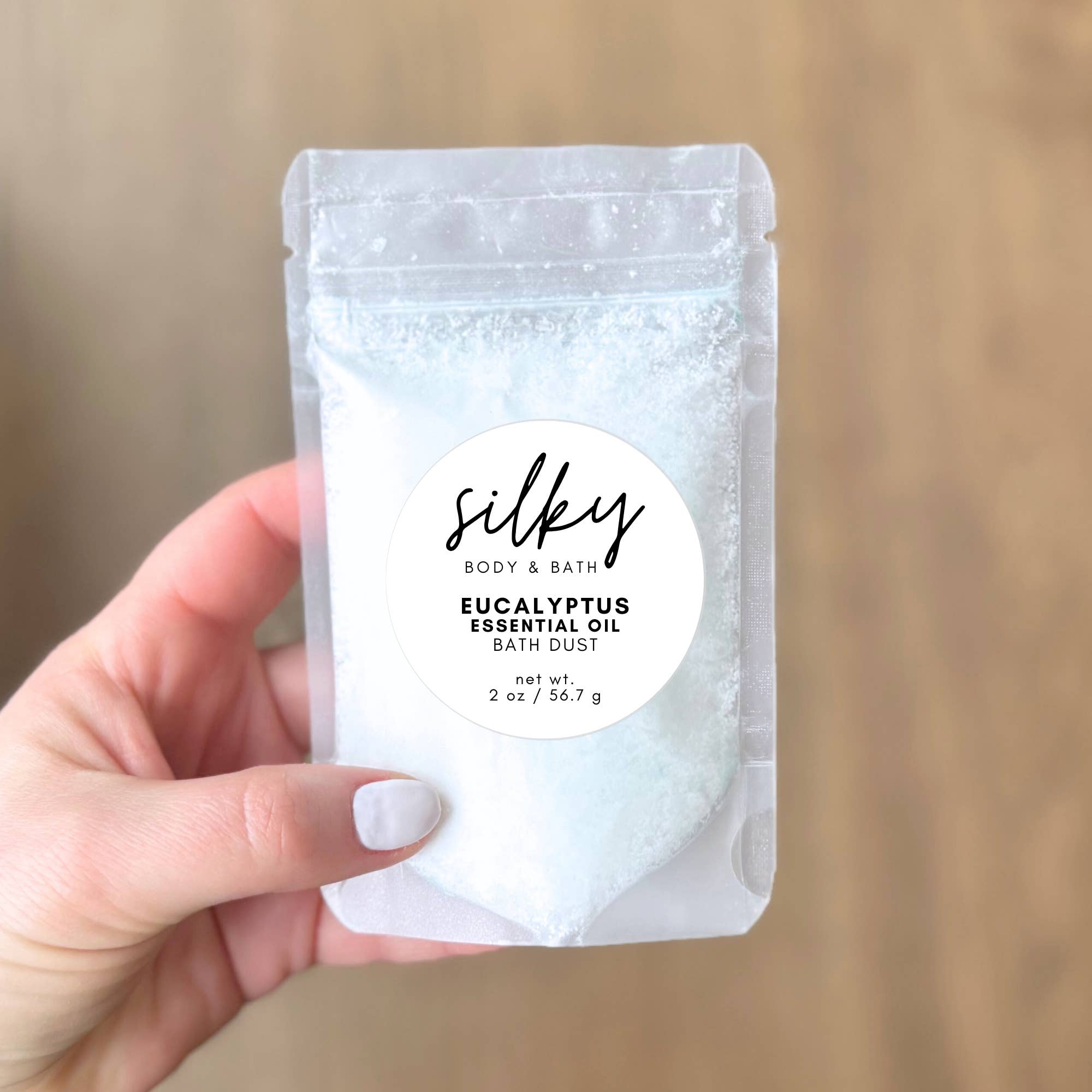Silky Body & Bath - Wholesale Bath Bomb/Fizz - Eucalyptus Bath Dust