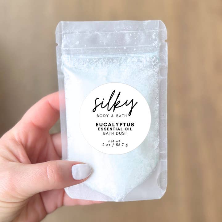 Silky Body & Bath - Wholesale Bath Bomb/Fizz - Eucalyptus Bath Dust0