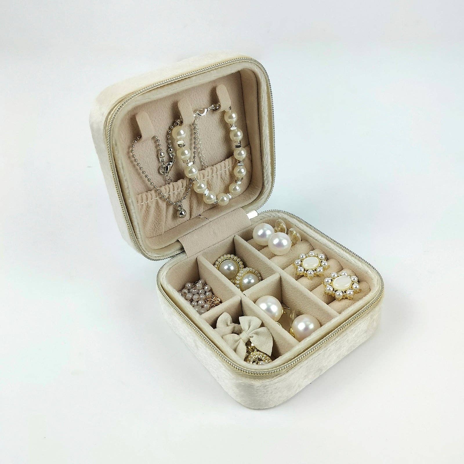 Sparkle Being – wholesale Smyckeskrin och organisatörer – Resevänligt smyckesetui i flanell för ringar, presentförpackning1