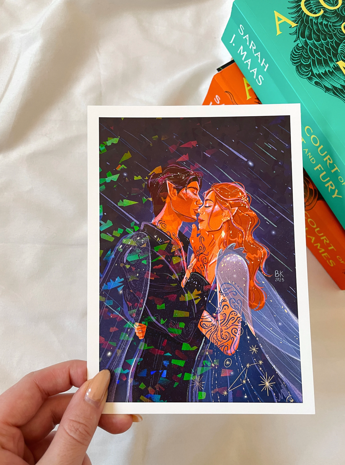 Brittany Keller Art - Wholesale Art Print - Feyre & Rhysand Holographic print0