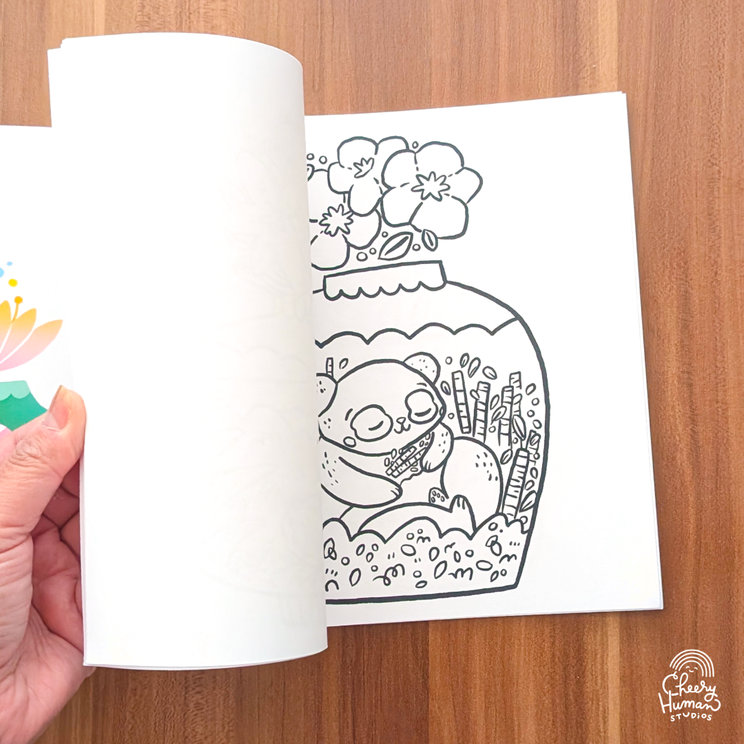Cheery Human Studios - Wholesale Coloring & Activity Book - Adult - Cozy Animals + Plants - Coloring Book | Hand Drawn Artwork5