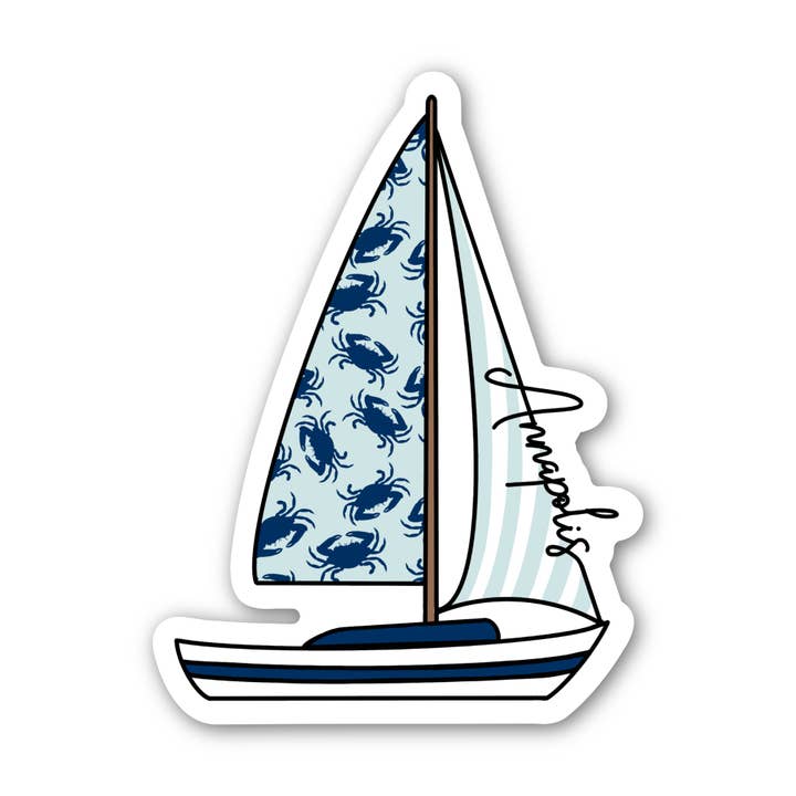 Jami Creates - Wholesale Sticker - Annapolis Maryland Sailboat Sticker