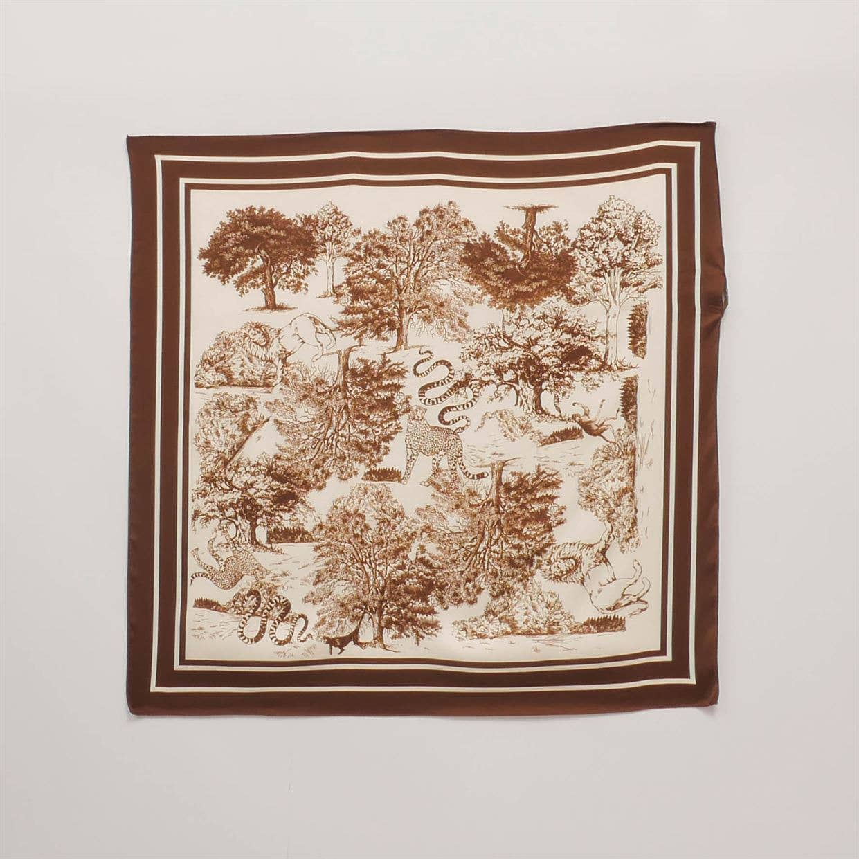 Cecile Wang - Wholesale Scarf - Women's - Jungle print scarf 80x80 cm KD8824VS-22