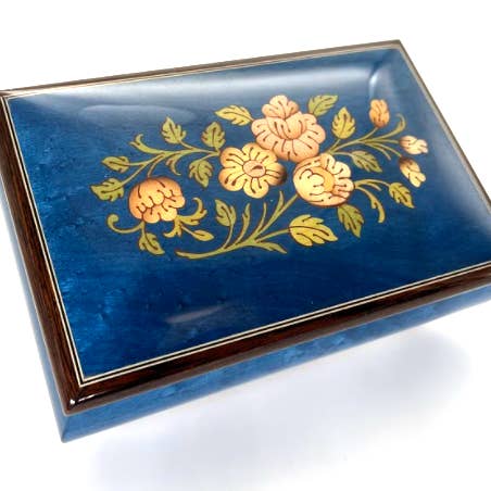 Spieluhr mit floralem Intarsienmuster - 04CF für den Großhandel von Alice Sturzinger LLC