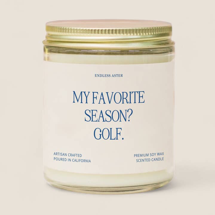 Endless Aster - Wholesale Jar/Filled Candle - My Favorite Season? Golf - 8, 16 oz Soy Jar Candle, Game Day0