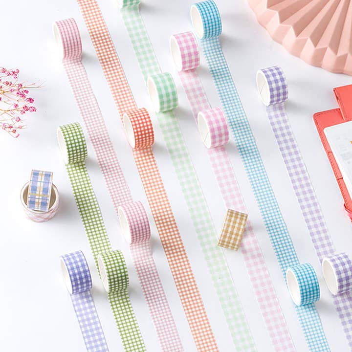 Ruban washi simple à carreaux et à rayures — décor géométrique pastel pour la vente par Sparkling Extras
