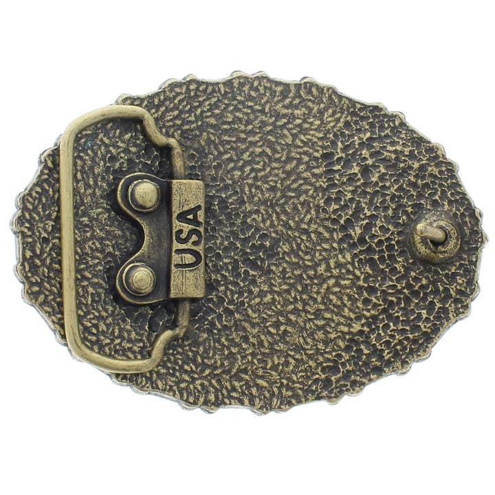 HHH Designs - Vente Boucle de ceinture – unisexe - Boucle de ceinture ovale en laiton en forme de lapin 88 x 65 mm