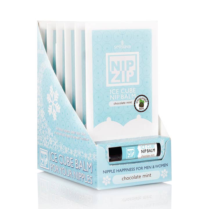 Nip Zip Chocolate Mint 12pc Carded Box Display for wholesale by Sensuva