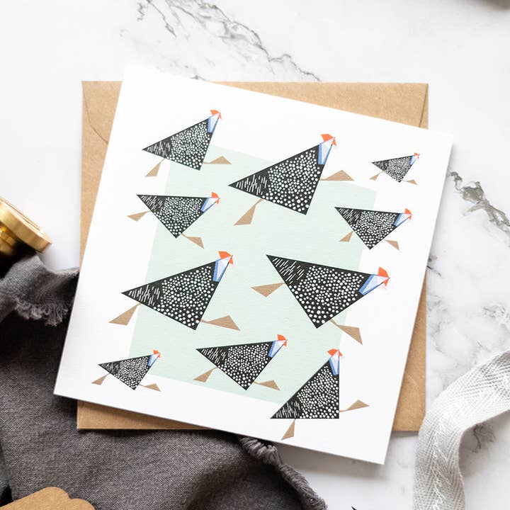 Small Christmas Cards -10 Lords Leaping for wholesale by Twenty Birds