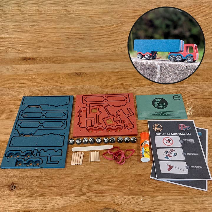 Croctoys - Wholesale Toy Car/Truck - Kids - Wooden vehicle construction kit: REMY, the semi2