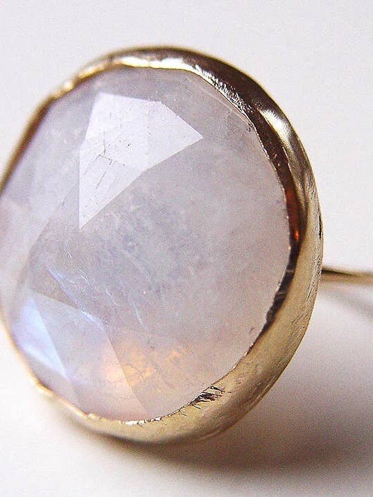Rainbow Moonstone 24k Gold Ring for wholesale by Friedasophie