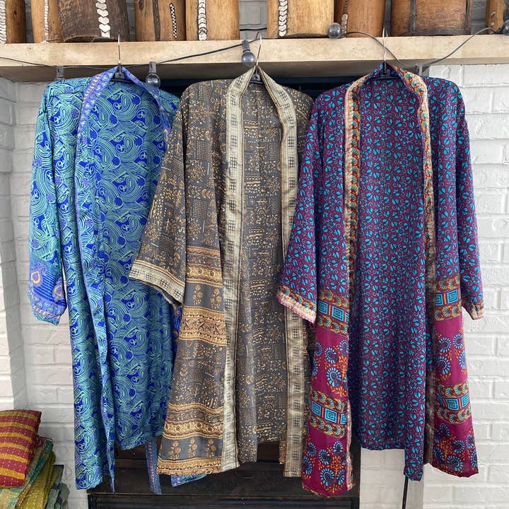 Seeds - Wholesale Robe - Women's - Silk Robe | Upcycled 100% Silk One Size Luxury